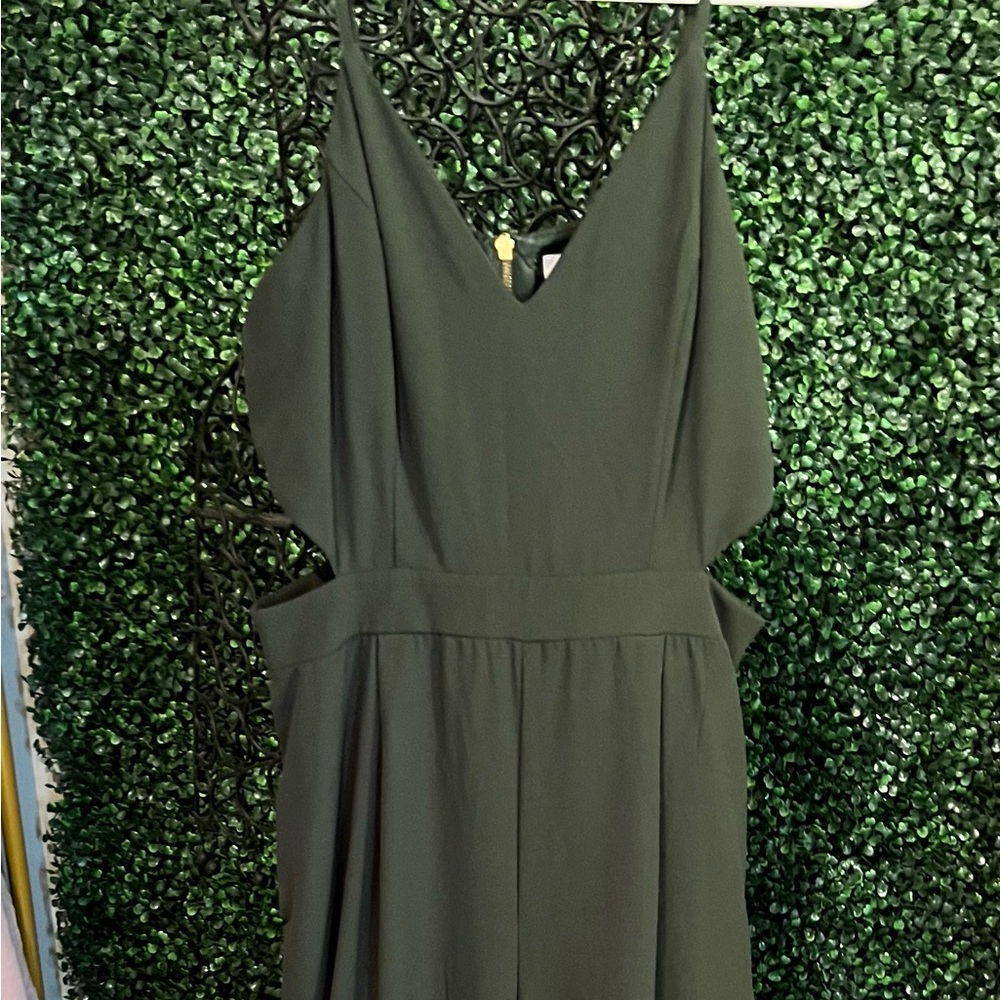 Gianni Bini, pants romper, olive green, L